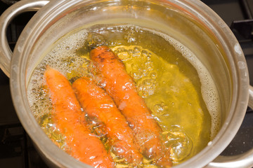 raw carrots are boiled