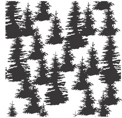  vector illustration trees pattern christmas trees