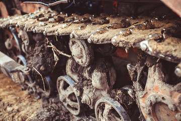 old abandoned tractor