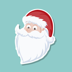 Cartoon background of santa claus face