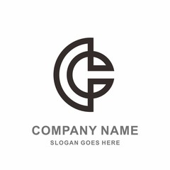Obraz premium Monogram Letter C Geometric Circle Architecture Interior Construction Business Company Stock Vector Logo Design Template