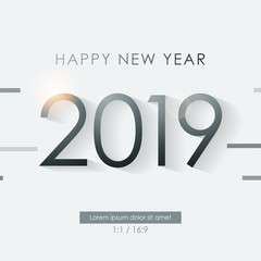 Banner Happy New Year 2019 Luxury