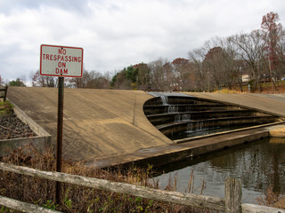Dam in countryside New Jersey