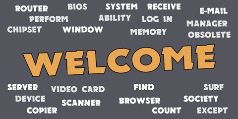 WELCOME Words and tags cloud