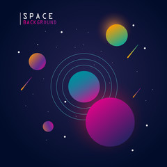space background with modern concept