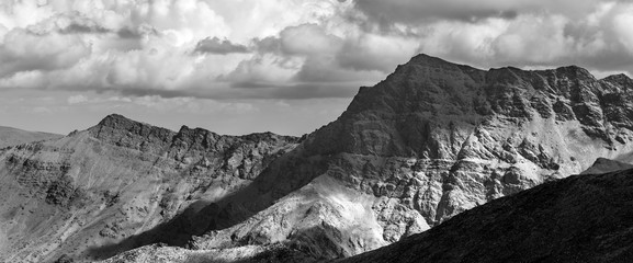 View of mountain and clouds