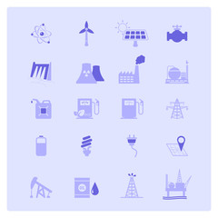 Power and Energy icons set. 