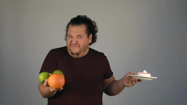 Diet and fat man.  