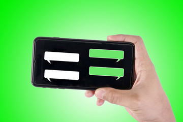 Online chat or instant messaging concept on smartphone