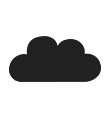 Cloud icon vector sky pictogram mobile application vector illustration 
