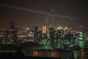 川崎マリエンから見える京浜工業地帯の夜景