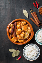 Chicken tikka masala. Traditional Indian dish