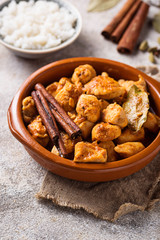 Chicken tikka masala. Traditional Indian dish