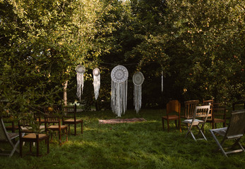 bohemian outdoor wedding ceremony  - 230114498