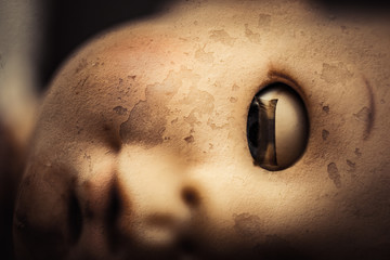 Creepy Doll Face Closeup - 230114655