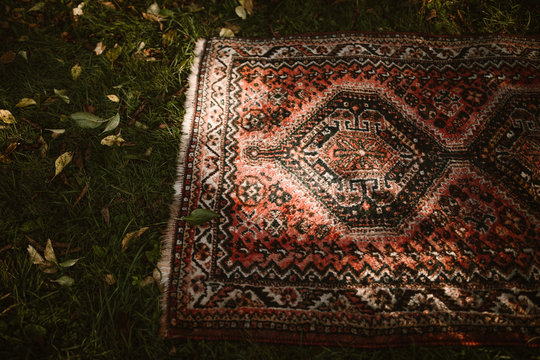 Vintage Morracan Rug Outside