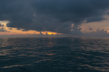Sunset over the ocean
