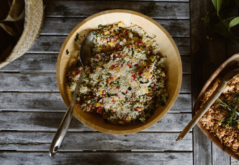 vegan couscous salad food