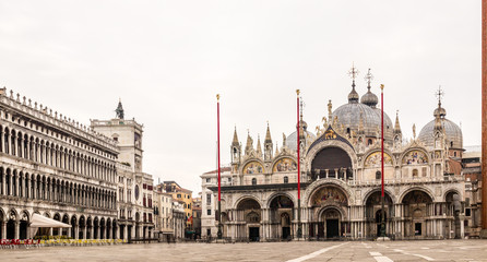 Fototapeta premium 2018, Venedig, Basilica di San Marco, Markusplatz, Basilika di San Marco, Markusbasilika, Piazza di San Marco
