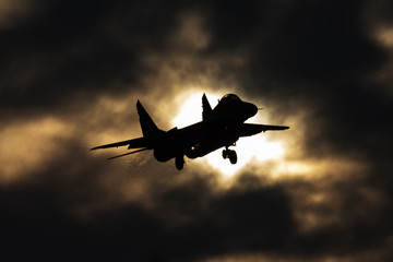 Fighter jet silhouette