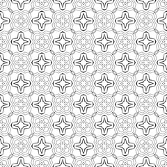 The seamless vector pattern consisting of simple geometrical figures and thin lines.