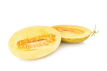 Hamigua Melon, Hami Melon, Hami Cantaloupe isolated on white background