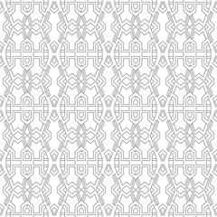 The seamless vector pattern consisting of simple geometrical figures and thin lines.