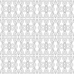 The seamless vector pattern consisting of simple geometrical figures and thin lines.