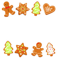 happy holidays post card illustration