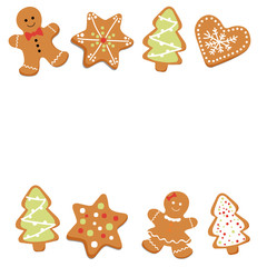 happy holidays post card illustration