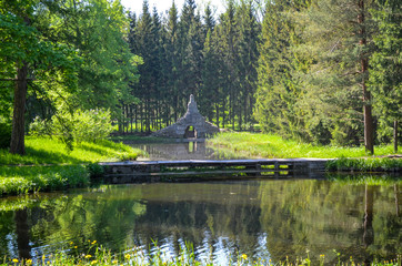 Russia. Pushkin. Catherine park.  Upper ponds