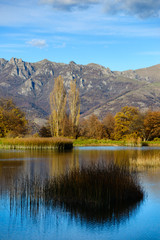 Fabulous autumn landscape with Tsover lake, Armenia