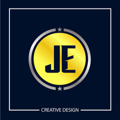 Initial Letter JE Logo Template Design