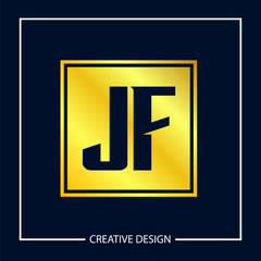 Initial Letter JF Logo Template Design