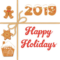 happy holidays vector illustration