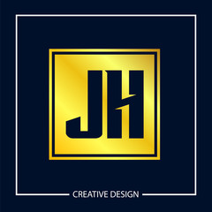 Initial Letter JH Logo Template Design