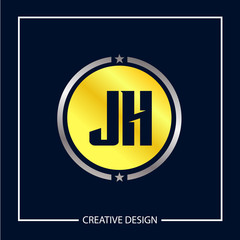 Initial Letter JH Logo Template Design