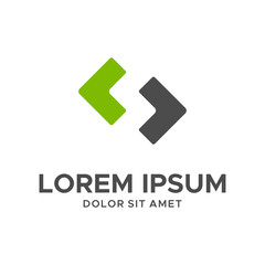 the letter S negative space arrow