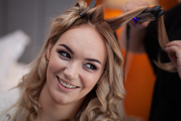 the bride is preparing for the wedding