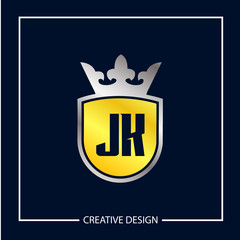 Initial Letter JK Logo Template Design