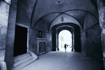 street in Prague czech republic / landscape view in the city, the European capital of the czech republic, Prague Castle