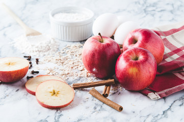 baking ingredients for apple crisp