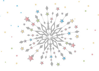 grafischer Stern mit Pastell Sterne © namosh