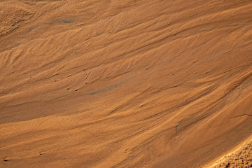 Textured desert sand after the rain