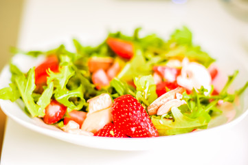 Salad with strawberry
