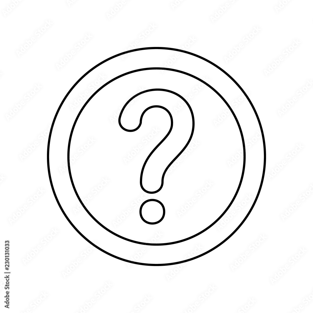 Poster question mark or help sign icon. simple outline vector of web, minimalistic set for ui and ux, websi