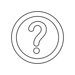 Fototapeta premium question mark or help sign icon. Simple outline vector of web, minimalistic set for UI and UX, website or mobile application