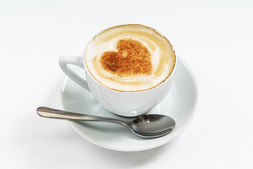 latte art with heart shape