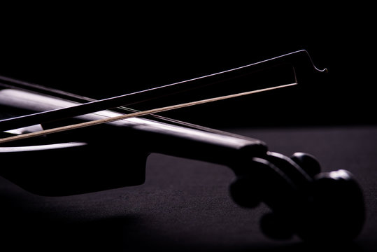 electronic violin on a black background