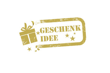 Goldener Geschenkidee Stempel